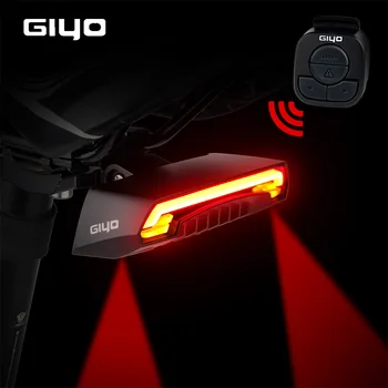GIYO Izposoja smerokaze Svetlobo Kolo Zadaj Rep Nazaj Laserska Lučka MTB USB Polnilna LED Kolesarska Luč za Kolesarske Opreme,