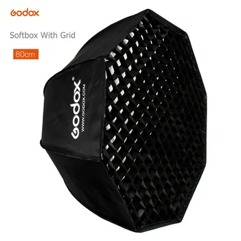 Godox Prenosni 80 cm Dežnik Octagon Softbox Reflektor z Mrežo Satja Soft box za TT600 TT685 V860II Bliskavica Speedlight