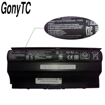 GONYTC A42-G75 Laptop Baterija Za ASUS G75 G75V G75VM G75VW 3D G75VX G75VW-TS71 14,4 V 5200mAh 74WH