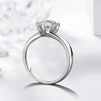 Gospa Cvet 1ct Lab Diamantni Prstan 925 sterling srebro Angažiranost, Poročni bend, Obroči za Ženske dragih kamnov prazničnega Nakit
