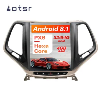 GPS Navigacija Android 8.1 4GB RAM Tesla slog Avto Za JEEP Cherokee-2019 glavo enota avto predvajalnik Večpredstavnostnih android avto video