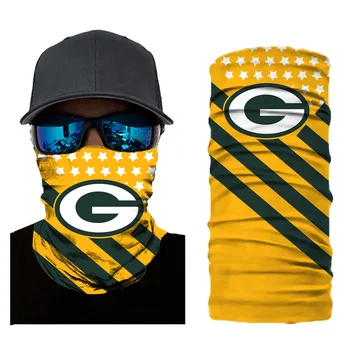 Green Bay unisex prostem vratu tube masko Headscarf Ameriško zastavo natisnjena črka G rumene moda Packers Ruta Šali