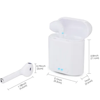 GutsyMan Veleprodajna cena i7s TWS Mini Brezžična Bluetooth Slušalke Stereo Čepkov Slušalke S Polnjenjem Polje za dropshipping