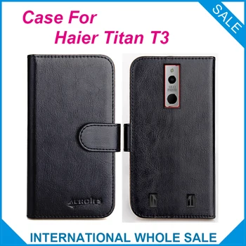 Haier Titan T3 Primeru, 6 Barv Flip Reže Usnjene Denarnice Primerih Za Haier Titan T3 Pokrov Reže Telefon Vrečko Kreditne Kartice