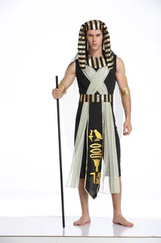 Halloween Kostumi Starem Egiptu Egiptovski Faraon Kralj in Cesarica Kraljica Kleopatra Kostum Cosplay Oblačila za Moške, Ženske