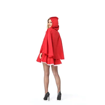 Halloween Kostumi za Ženske Rdeča kapica Obleko Cosplay Žensko Modno Odraslih Prikrivanje Oblačil S Plašč Stranka Obrabe