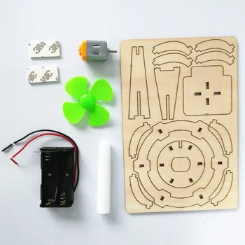 Happyxuan Science Kit Otroke za Izobraževanje Ventilator Mini Ustvarjalni Material DIY Igrače Izumov Tehnologijo Lesa za Plovila, Montažo