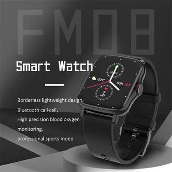 HIPERDEAL FM08 pametno gledati zapestnica FM08 Bluetooth Barvni Zaslon Klic Pametno Gledati Celoten Zaslon Fitnes Smartwatch