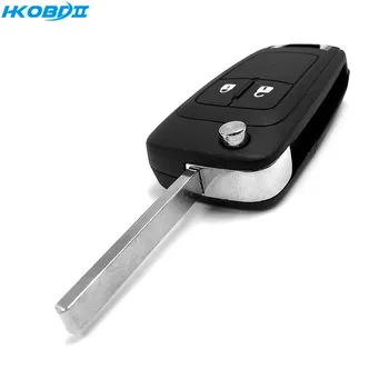 HKOBDII 2 Gumb brez ključa-go Zložljiva Daljinski Ključ Smart Avto Ključ Fob za Chevrolet 315mhz ali 433MHz s 46 Čip HU100 Nerezane Balde