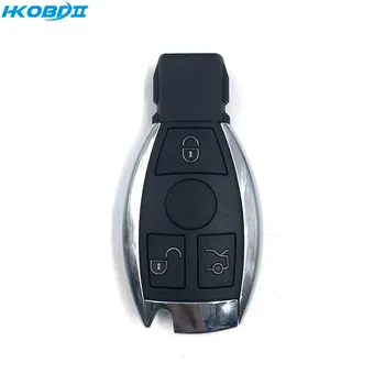 HKOBDII 3 Gumbi, Smart Remote Avto Ključ NEC BGA 315/433MHz za Mercedes-Benz MB z nosilca za baterijo in kovinsko rezilo z Logotipom