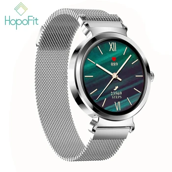 HopoFit Reloj Inteligente Mujer Pametno Gledati Ženske, Šport, fitnes Tracker Krvni Tlak IP67 Nepremočljiva Luksuzni Smartwatch Android