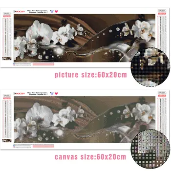 HUACAN 5d Diamond Slikarstvo Polni Sveder Orhidej, Dnevna Soba Dekoracijo Sten Mozaik Cvetje Vezenje Ročno Darilo