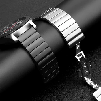 Huawei watch GT 2 trak za Samsung Galaxy watch 46mm/42mm/Aktivna 2/Prestavi S3 Obmejni pas 20/22 mm, iz Nerjavnega Jekla kovinska zapestnica