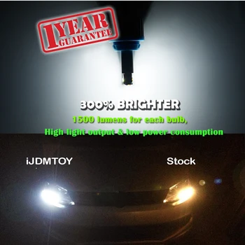 IJDM 1156 Xenon LED Bela BA15S P21W LED Žarnice Za 2008-Mitsubishi Lancer ali Evolution-X Evo X, Kot Dnevnih Luči