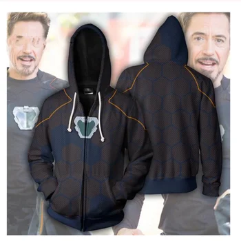 Infinity Vojne Iron Man Hoodies Majica Cosplay Kostum Tony Stark Hoodie Hlače Moški Fant Ženske Jakna Vrhovi