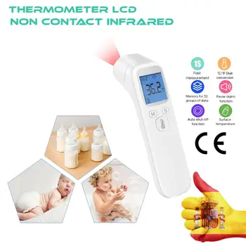Infrarred termometer, ki niso stik Digitalni infrarred LCD odraslih, otroka, otroka proffesional LCD zaslon Senzor infrarred