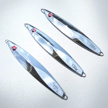 Japonska 1pc 40g/60 g/80 g/100 g/120g srebrni barvi s 3D oči vodi ribe vodi šablona nož šablona super dobra kvaliteta