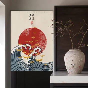 Japonski, Kitajski Retro Prilagodljiv Perilo Vrata, Zavesa Noren Spalnico, Kuhinjo, Zavese Dom dekoracijo zavese za dnevno sobo