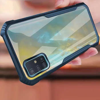 Jasno, Prvotno Primeru Telefon Za Samsung Galaxy A71 Primeru Zajema Luksuzni Odbijača zaščita Pregleden Capa Za Samsung A51 Primerih