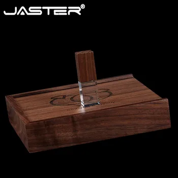 JASTER USB2.0 orehovega lesa polje (170 * 170) flash disk, kristalno pen drive 4G, -8 G 16 G 32 G 128GB 64 G U disk poroko spominsko darilo