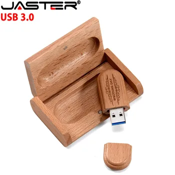 JASTER usb3.0 Javorjevega lesa+box usb flash drive pendrive 4GB 8GB 16GB 32GB javor photogrephy lesene LOGOTIP engrave najboljše darilo