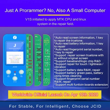 JC V1S Programer 4 V 1 Kodo Branje za iPhone 7 8 X X X X XR XS 11 Pro MAX Zaslon Baterije Prstnih Serijska Številka Programer