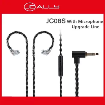 JCALLY JC08S 8 Delnic 2Pin 0.78 mm MMCX Slušalke Nadgradnjo Kabel z Mikrofonom za KZ ZSN PRO X ZST PRO X ZSX AS16 BL-03 BL-05 ST1 BA5