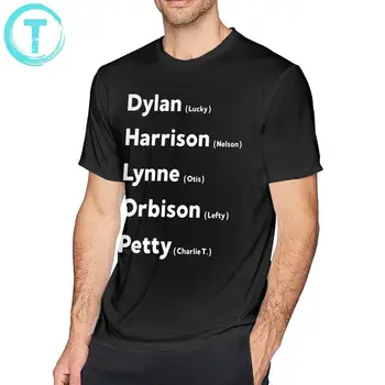 Jeff Lynne T Shirt Potovanje Wilburys Zgleduje T-Shirt Srčkan Kratek Rokav Tee Shirt Bombaž Tshirt