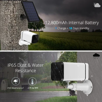 Jimi JH018 IP Kamero ločljivosti 1080p S 4G Omrežja Polnilna Baterija Napaja Sončna Plošča Wifi Kamera Full HD Varnostne Kamere na Prostem