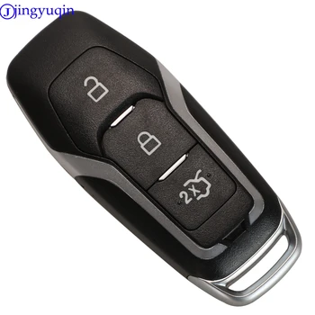 Jingyuqin 434Mhz ID49 Polno Smart Remote Ključ za Ford Mondeo 2.0 T Kuga Mustang - Edge brez ključa Šel Avto Styling 3BTN Srebrni Trak