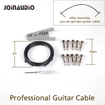 JOINAUDIO DIY Solderless Kitare Kabel Instrument Kabel Visoke Kakovosti Enostaven za Montažo(dolžina kabla je 2m)