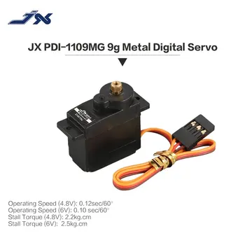 JX PDI-1109MG 9 g Kovinski Gear Digitalni Servo Motor s 4,8-6V 2,5 kg 0.10 sec / 60° s RC Fiksno krilo Letala 1/18 1/24 RC Avto Robot