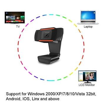 K20 4K High Definition Webcam, USB 500W 2.0 Horizontalni Zorni kot Web Kamero z Mikrofonom za Gospodinjstvo spletne Kamere Web Cam Fotoaparati