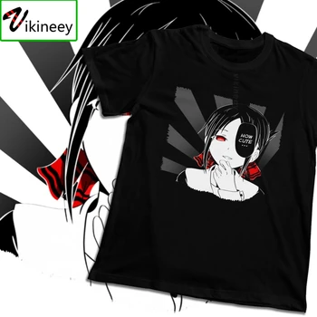 Kako Cute Anime Kaguya sama Ljubezen Je Vojna Shinomiya Kaguya Homme Majica s kratkimi rokavi Za Camisas Poletje Cool Človek Čista Bombažna Oblačila, O-izrez