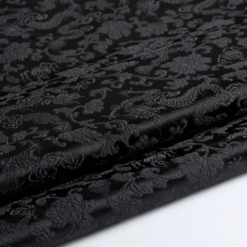 Kakovost Black Dragon Brocade Žakarske Tkanine Oblačila Kostum mozaik tkanine, Zavese, Tapetništvo Oprema Materil Doma Dekor 5