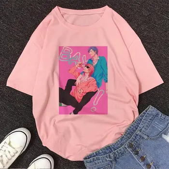 Kawaii Pink Plus Velikost Yarichin Klub Print Majica s kratkimi rokavi Japonski Fant je Ljubezen Anime Modi Ženske Tshirts Harajuku Ulične Zabave T-shirt
