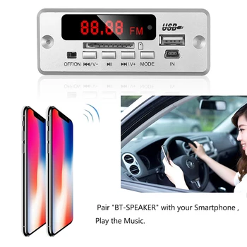 Kebidu Bluetooth 5.0 5 v DC 12V priključek Mikro USB Napajanje TF FM Radio, MP3 Avdio Odbor Za Avto Daljinski upravljalnik Glasbe Zvočnik