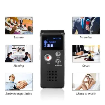 Kebidumei Strokovno 8GB Digitalni Avdio Snemalnik Mini Digital Dictaphone Mp3 Predvajalnik Peresa Vgrajen Mikrofon na Debelo