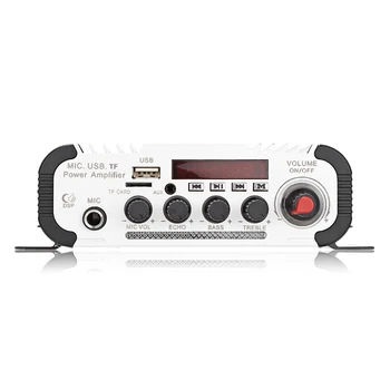 Kentiger Nn - V11 Bluetooth Ojačevalnik 2-Kanalni Super Bass Avdio Ojačevalnik Z Daljinskim upravljalnikom Tf Usb Fm 85Db Mp3, Fm Radio
