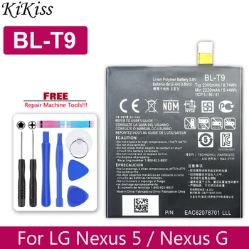 KiKiss 2300mAh Mobilnega Telefona Baterije BL-T9 Za LG Google Nexus 5 / Nexus G E980 D820 D821 Megalodon D8 BL T9 Litijeva Baterija