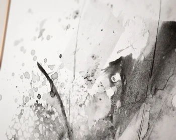Kitajski Slog Brizga Črnilo Črno Belo Steno Umetniško Platno Slikarstvo Sodobno Abstraktno Poster Tiskanje Slike za Dnevni Sobi Doma Dekor