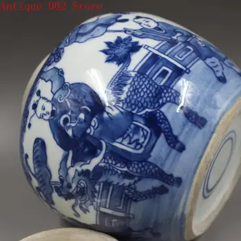 Kitajski stare porcelanasta vaza Barvita slika Jiuzi Pantao vzorec čajnik