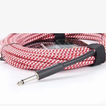 Kitare kabel bas električno polje audio kabel za kitare zmanjšanje hrupa barvo črte pleteni oklopljenega kabla 3 /6/10/15/20meters