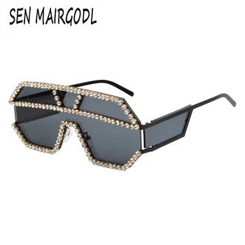 Klasičen diamond sončna očala ženske moški Veliko okvir barva nosorogovo luksuzni design sončna očala Crossocheilus pregleden leče očala