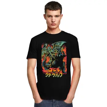 Klasična Necronomicon Hobotnica Lovecraft Kratka Sleeved Tshirt Cotton Tee Shirt Spopadu Bogov Klic Cthulhu T-shirt Horror Film Tee