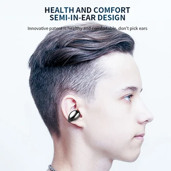 Kostno Prevodnost Brezžične Slušalke Bluetooth 5.0 Slušalke S Polnjenjem Primeru 2200mAh Brezžični Šport, Glasba Čepkov Glavo