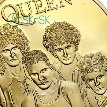Kraljica Britanski Rock Bend Izziv Kovanec Združenem Kraljestvu Band pozlačeni Spominski Kovanec za Ljubitelje Spominkov