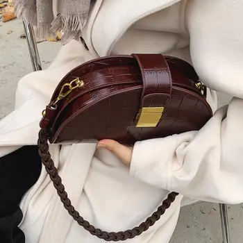 Krokodil vzorec Majhen Sedlo vrečko 2020 New Visoke kakovosti PU Usnja Ženske Oblikovalec Torbico Vintage Ramenski Messenger Bag