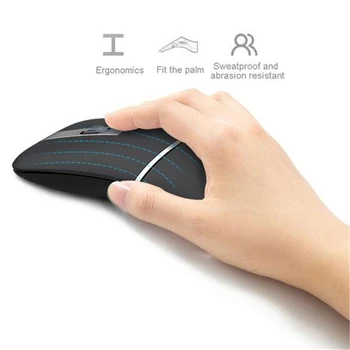 KuWFi Brezžično Miško Prenosni Bluetooth Računalnik Mouse1600 DPI Optična Zložljive Mini Miška Krat Miši za Prenosni RAČUNALNIK Desktop