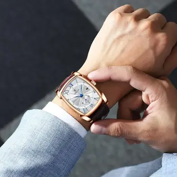Kvadratni watch 2020chenxi blagovne znamke moški gledajo prosti čas pasu gledajo moški